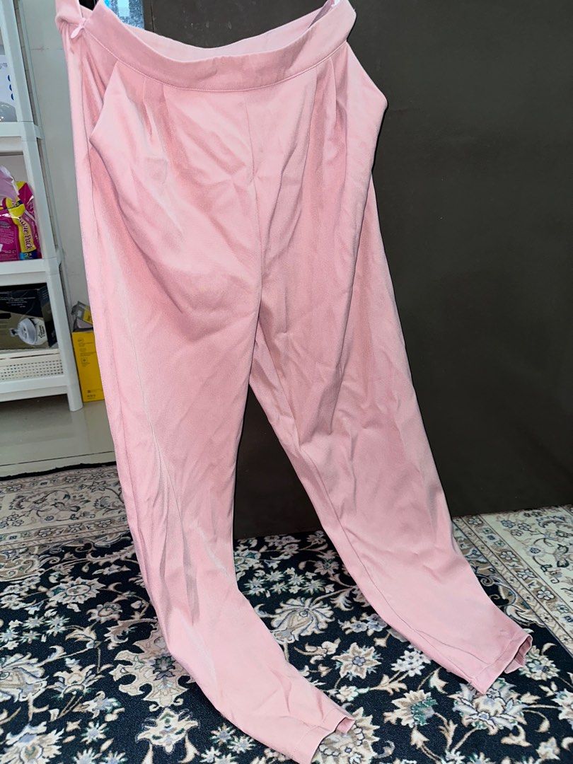 Shein Essnce Zip Side Solid Tailored Pants, Women's Fashion