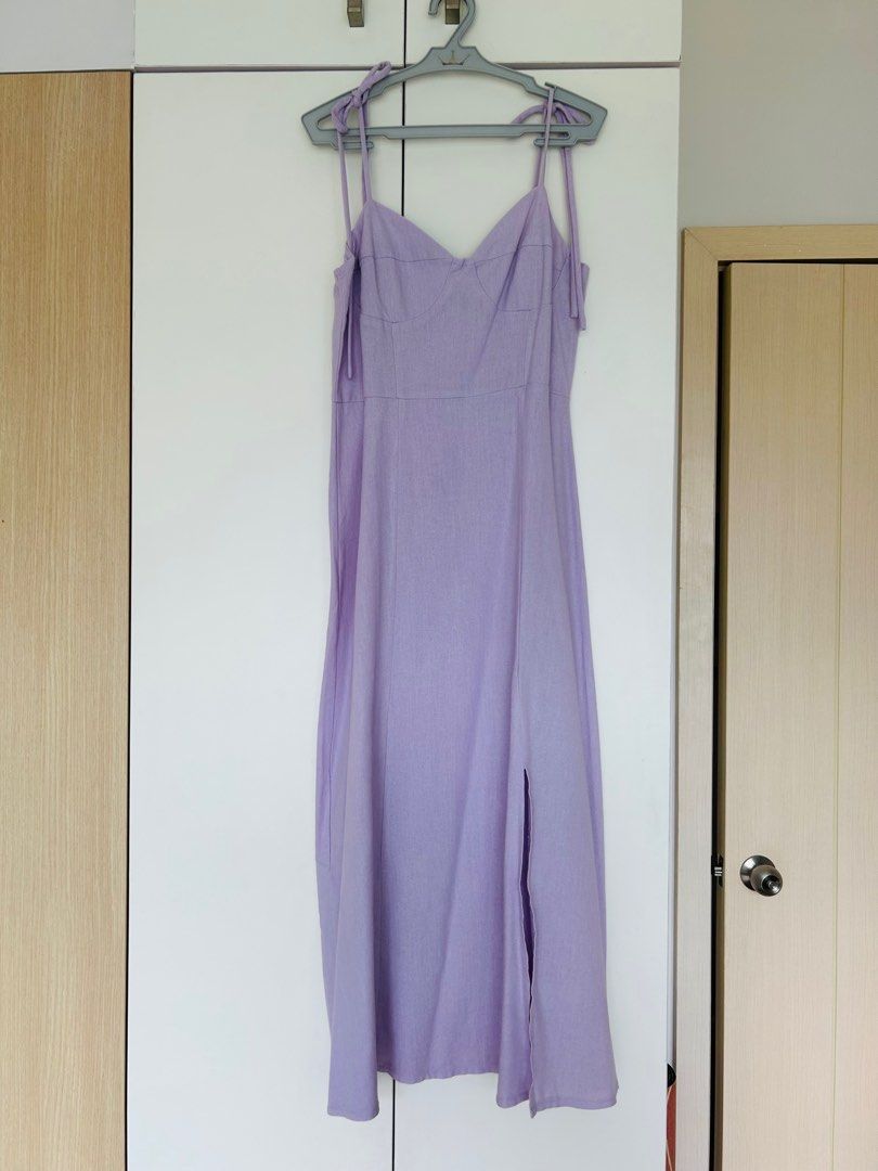 Semi Sheer Linen Blend Top in Lavender