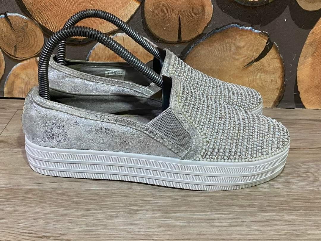 Skechers Double Up Shiny Dancer original Fesyen Wanita Sepatu