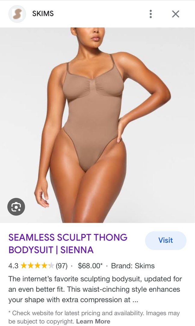 Skims seamless sculpt thong bodysuit in umber, Women's Fashion, Dresses &  Sets, Jumpsuits on Carousell