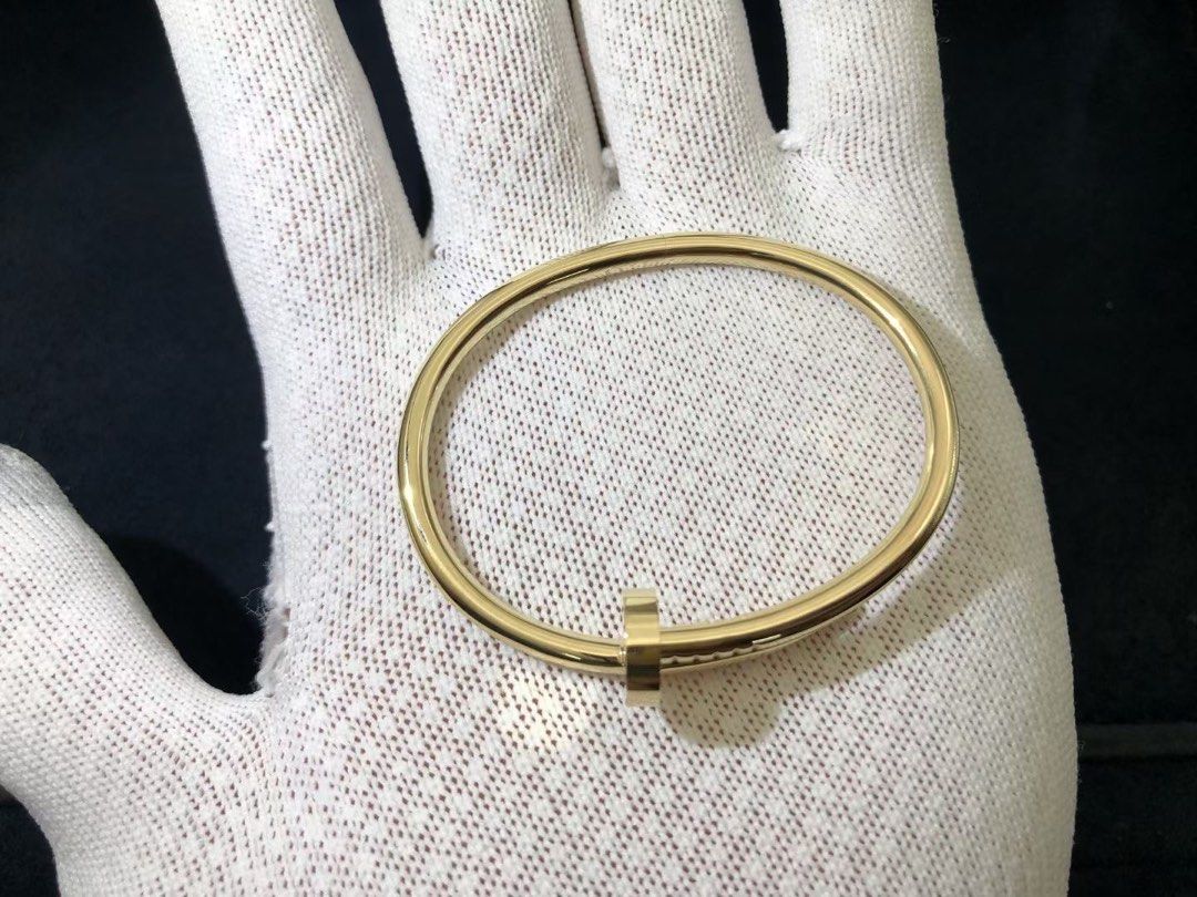 Cartier Pre-Owned Cartier Juste Un Clou Diamond Pave Bracelet in 18K Yellow  Gold 2.26 CTW 131567 - Jomashop