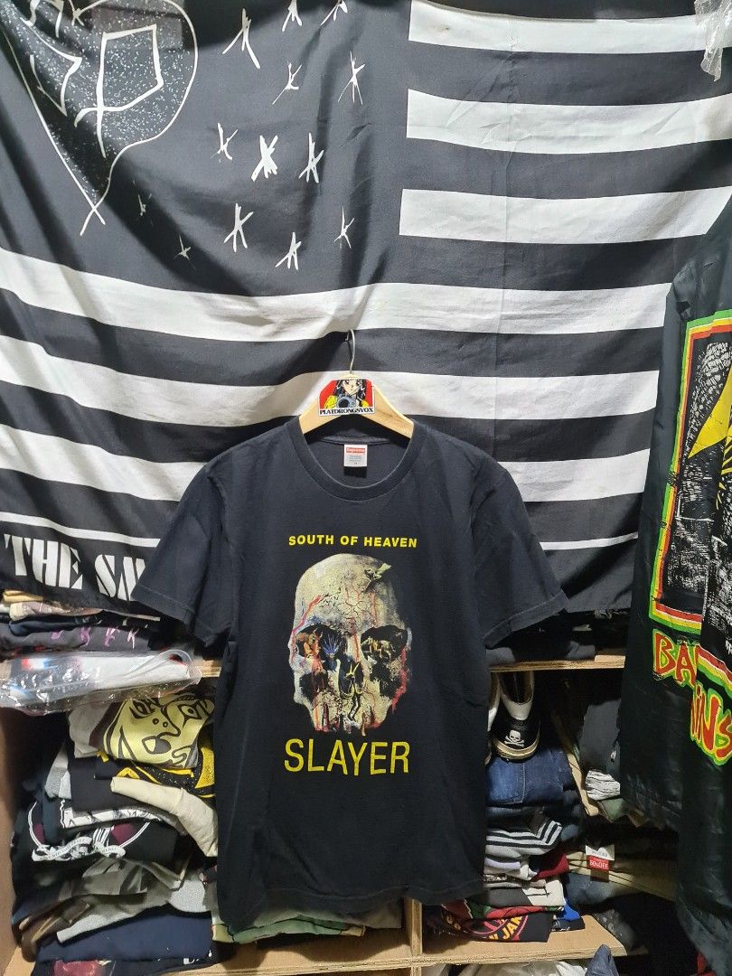 Supreme x slayer legit Fesyen Pria Pakaian Atasan di Carousell
