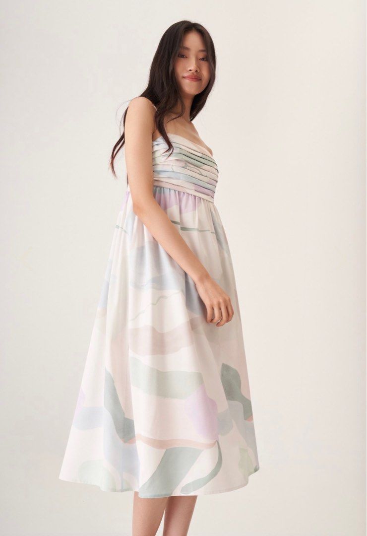 Oasis pleated best sale midi dress