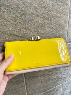 Ted Baker英國品牌漆皮拼色經典長夾 錢包  