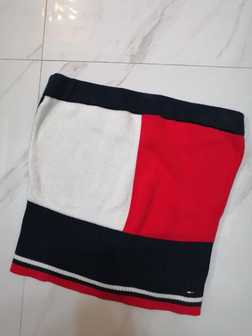 Tommy Hilfiger tube top (Category: Others Tops) located in Manila. Submitted by sellsherstuff (Listing ID 1246762534, Image 1). Description: knitted tube top size xs as per tag but can fit up to medium size actual measurements(laid flat) are also attached slightly negotiable shipping fee shoulder by buyer.