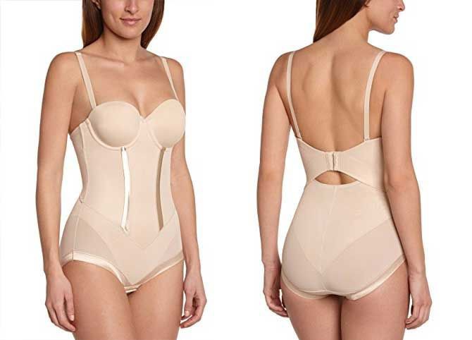 Maidenform Women's Firm Tummy-Control Easy Up Strapless Bodysuit