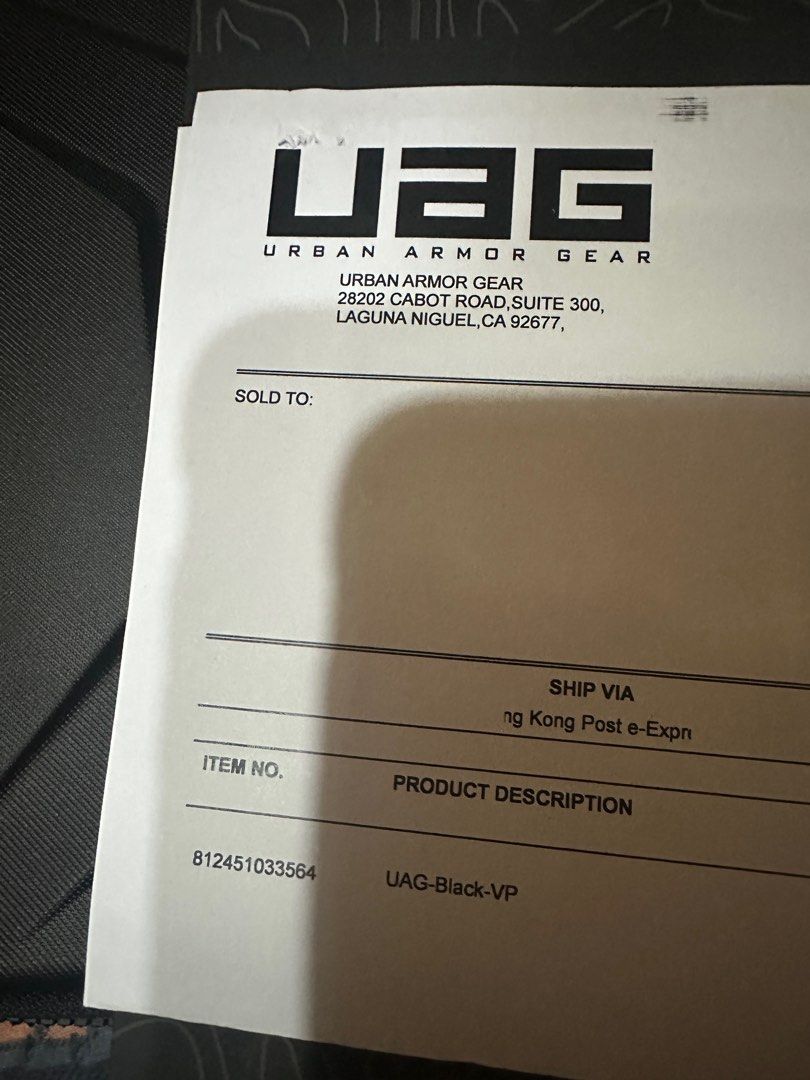 UAG (Category: Laptop Bags & Sleeves) located in Manila. Submitted by ilvoelv (Listing ID 1246787465, Image 3). Description: brand new UAG ONLINE STORE paid custom fee of 215 pesos .