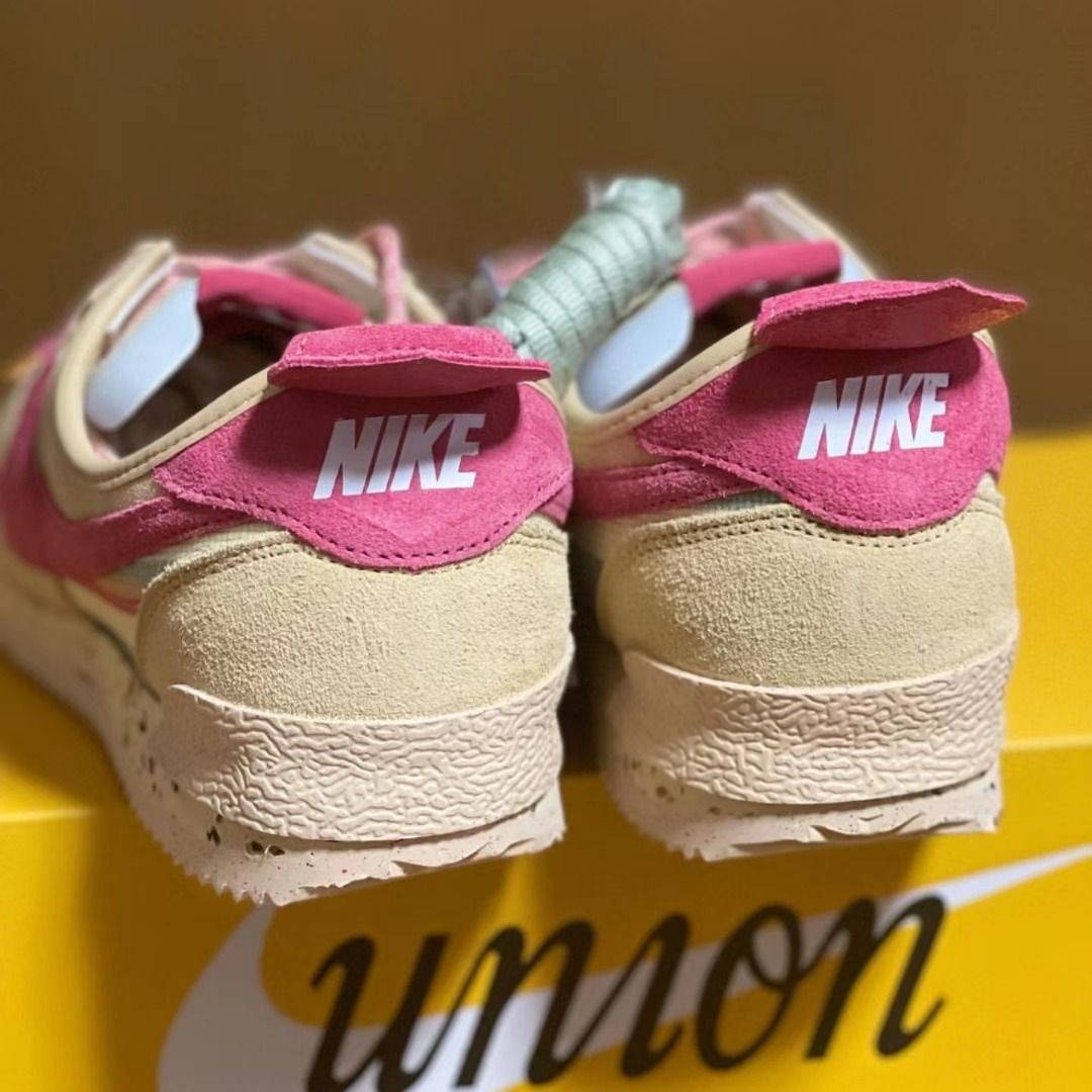 🔥全新正品Union x Nike Cortez sp sesame低帮跑步鞋男女同款棕粉色