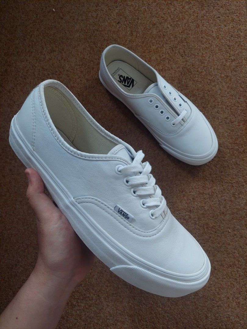 Vans vault og clearance authentic lx white leather