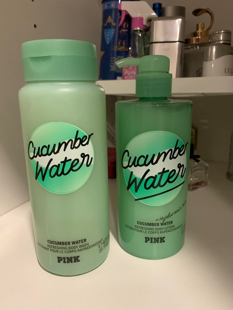 Victoria’s secret Cucumber water set body wash and lotion, Beauty