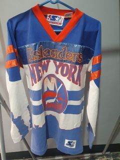 Mens New York Rangers Jersey white lady liberty retro STARTER NHL Sz 60-R  US 3xl