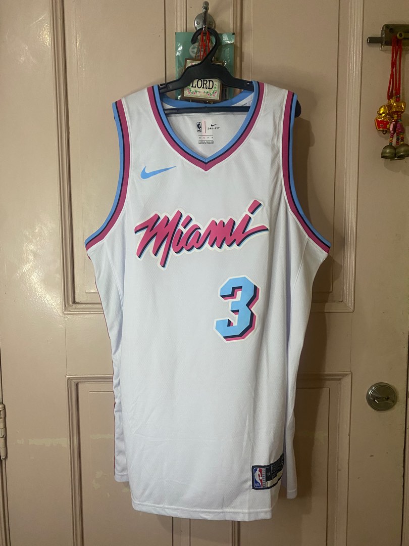 Wade Miami White Jersey Men s Fashion Activewear on Carousell