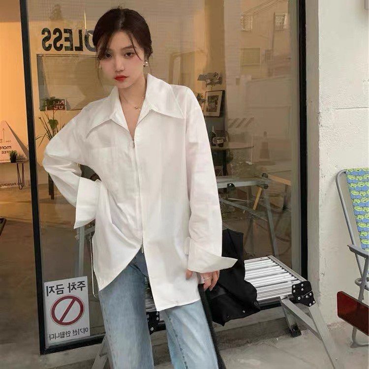 White button up shirt polo online