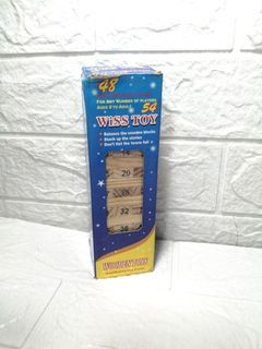 WiSS TOY Wooden Jenga Type (Numbered) Game Toy 6" Tall (Small Size) Toys Sale