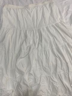 Y2k Fairycore Grunge-y white maxi skirt