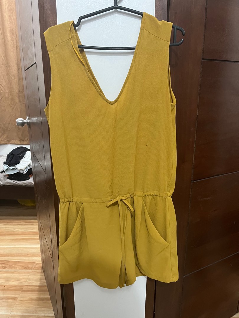 yellow-romper-women-s-fashion-dresses-sets-rompers-on-carousell