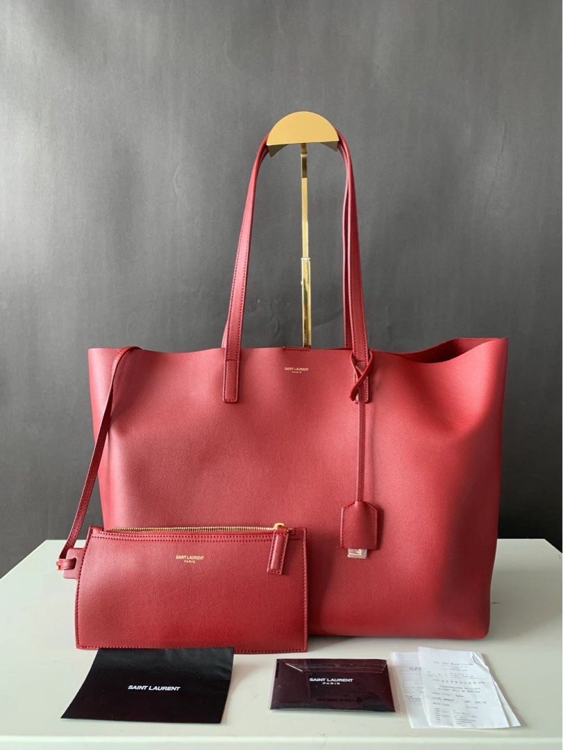 YSL Shopping Tote bag in Opium Red