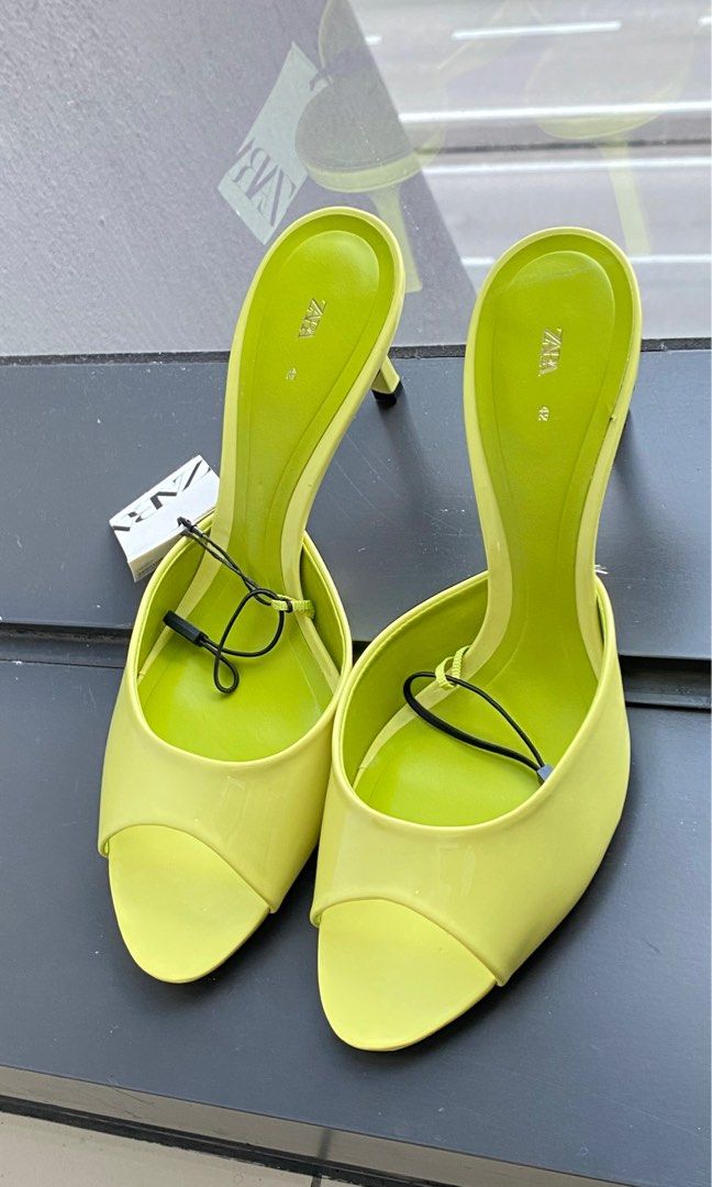 Yellow mules hot sale zara