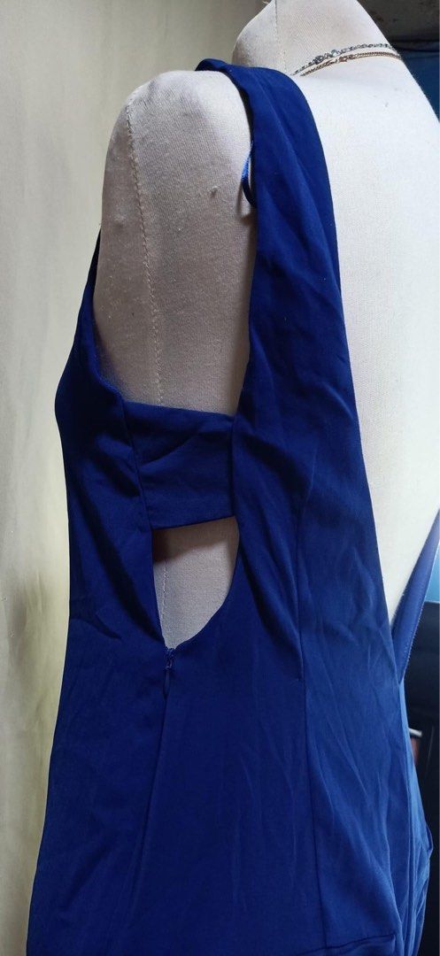 Royal blue jumpsuit zara discount