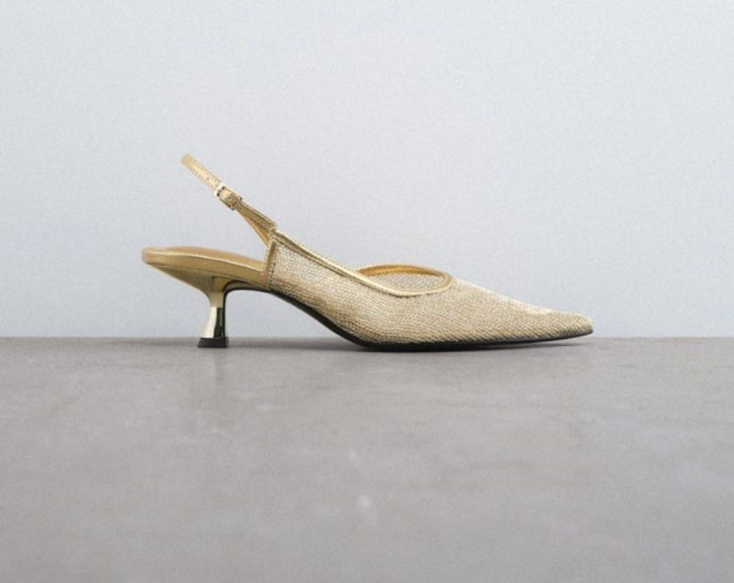 Zara 2025 gold shoes