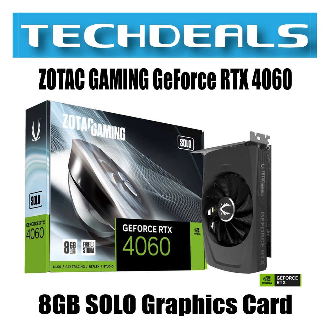ZOTAC GAMING GeForce RTX 4060 8GB SOLO Graphics Card, Computers & Tech ...