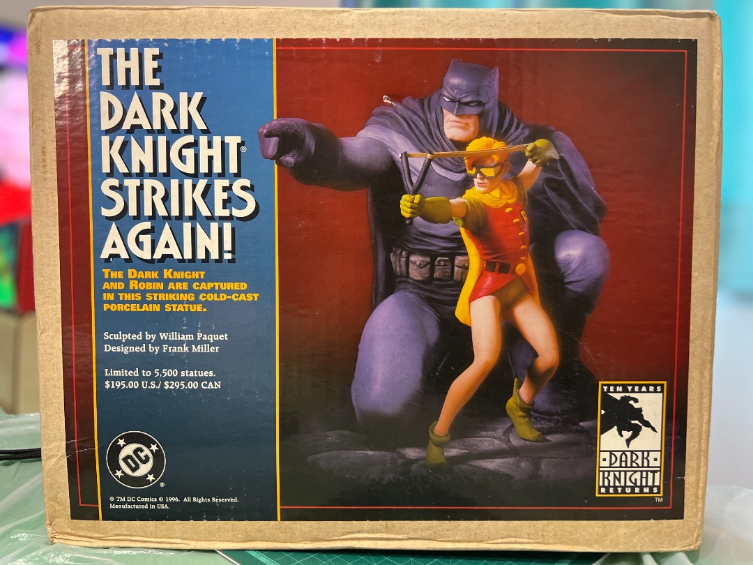 Statue DC Direct Batman & Robin – Porcelaine, édition Frank Miller, 80 Cm