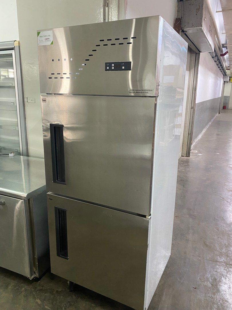2 door upright freezer. Piping cooling. Free deliver and 3 months