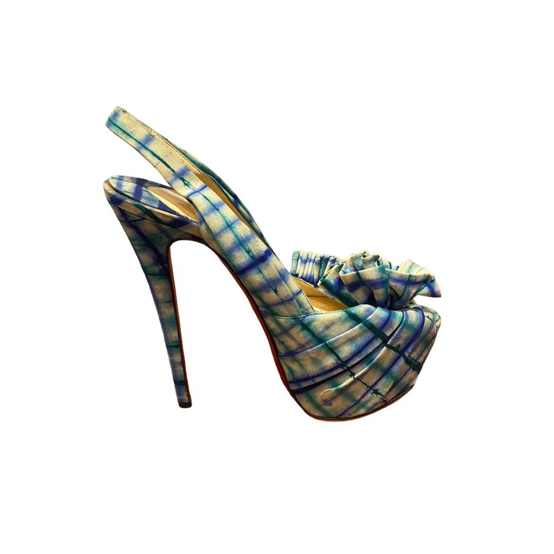 2nd Christian louboutin multicolor Size 40 heels 16cm Insole 25cm Comes with db pengganti Fesyen Wanita Sepatu di Carousell