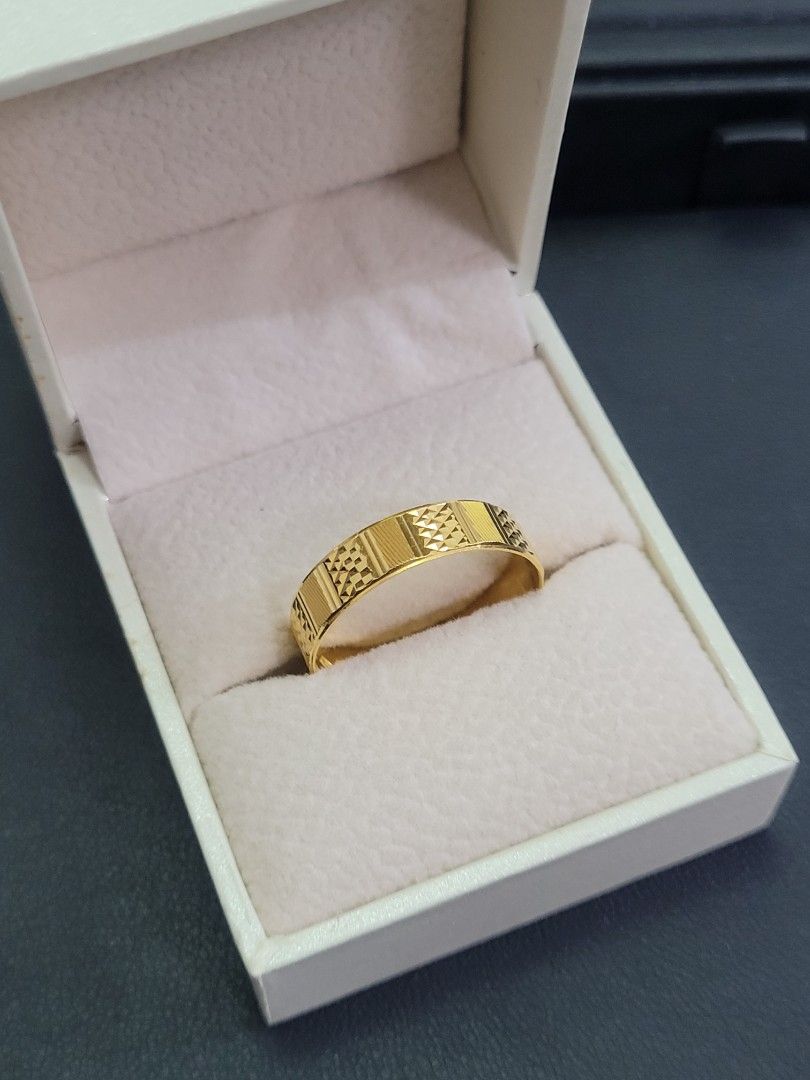 916 Gold Ring Wafer Pattern 22K