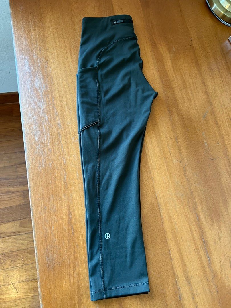 Leggings with Side Pockets Green