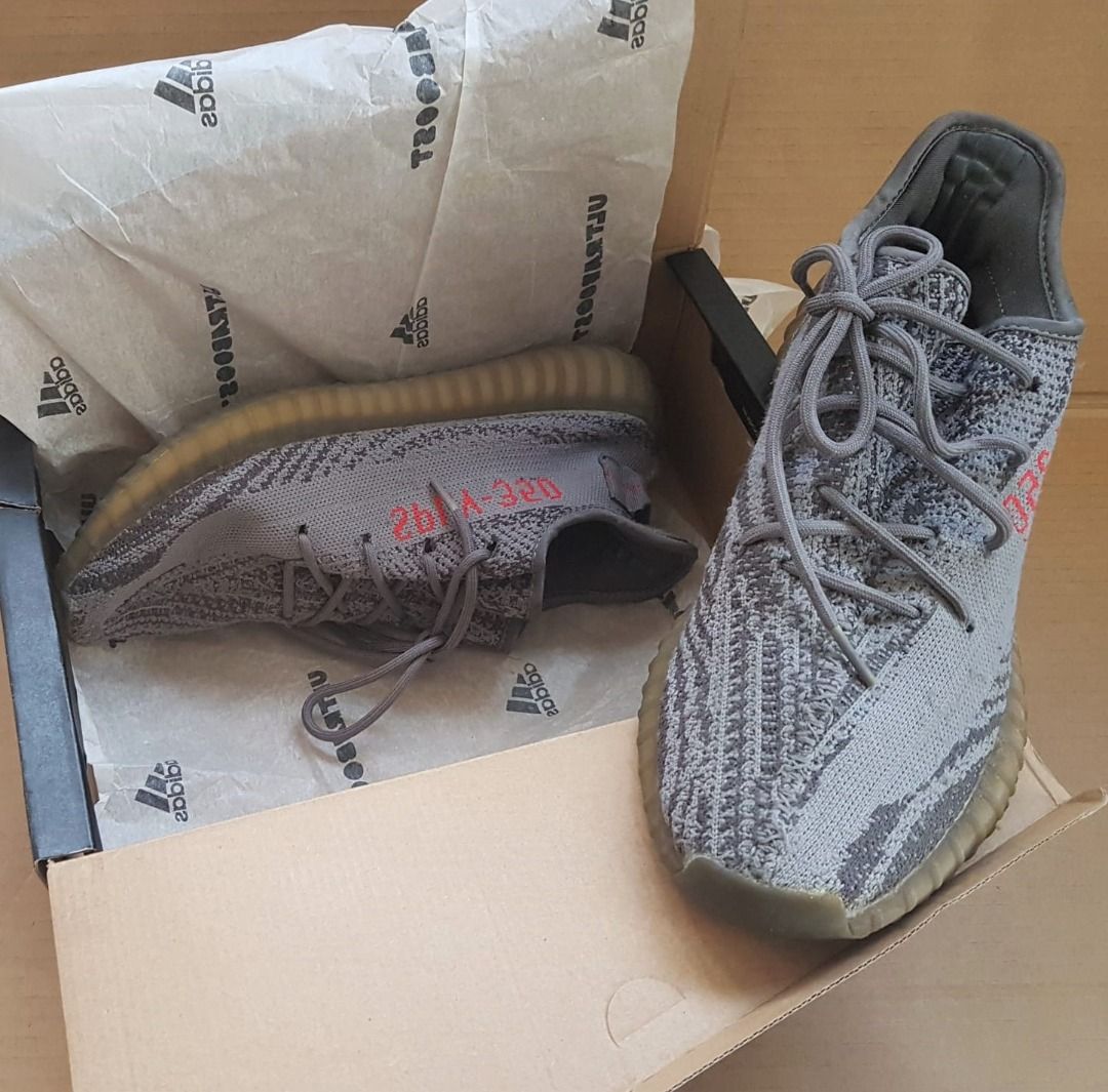 Adidas Yeezy Boost 350 V2 Sneakers Beluga 2.0 US 10 UK 9.5 EU 44 Kanye West Designer Footwear Catwalk Runway Street Fashion Yuppie Lifestyle