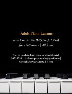 Adult Piano Lessons by Patient Full-Time Trained Piano Teacher