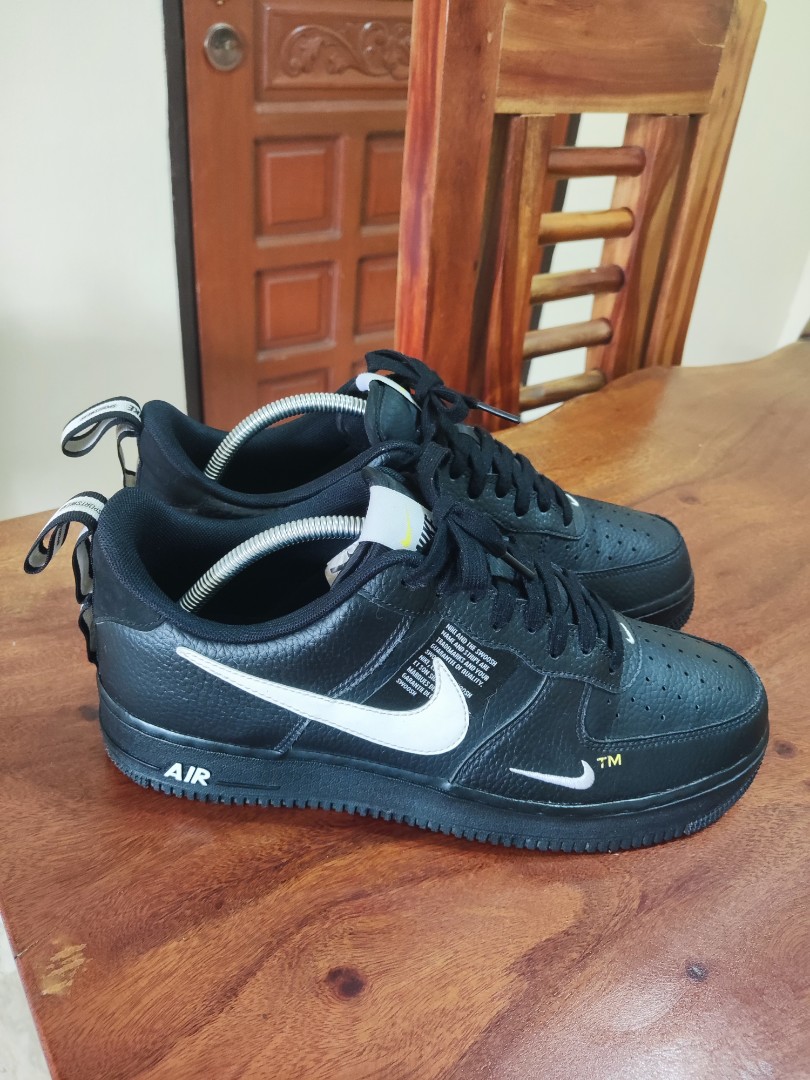 Nike Air Force 1 Mid LV8 Utility Black, Men's Fashion, Footwear, Sneakers  on Carousell