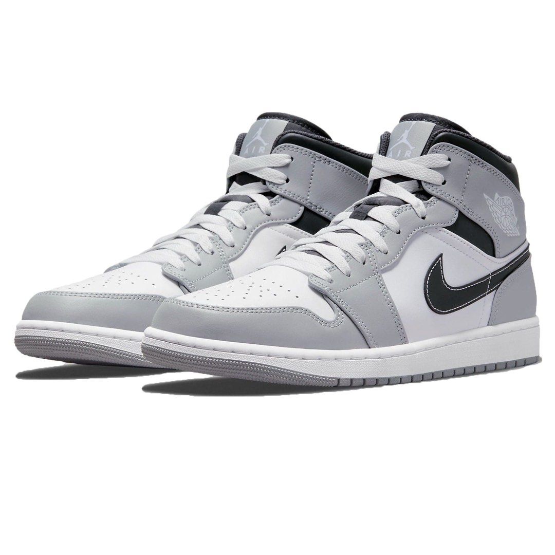Air jordan 1 cheap mid grey and black