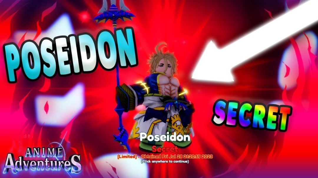 🔱 ANIME ADVENTURES POSEIDON UNEVO 🔱, Video Gaming, Gaming Accessories,  In-Game Products on Carousell