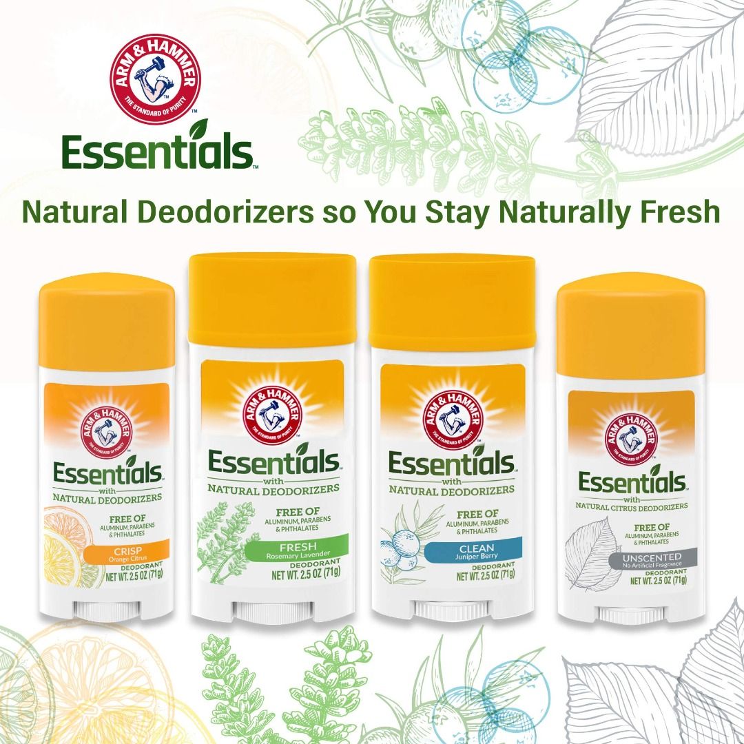 Arm & Hammer Essentials Solid Deodorant Coconut Geranium Rosemary