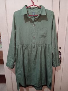 Army green dress longsleeves