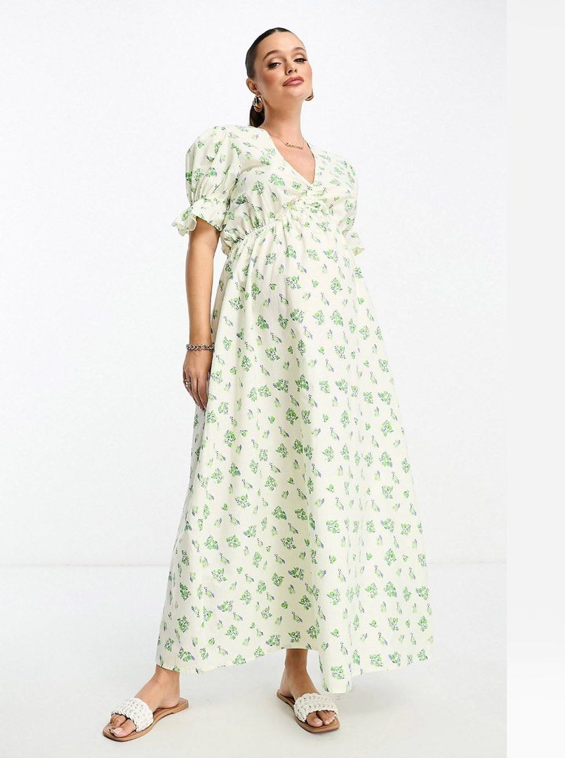 ASOS UK18 Maternity Floral Maxi Dress, Women's Fashion, Dresses u0026 Sets,  Dresses on Carousell