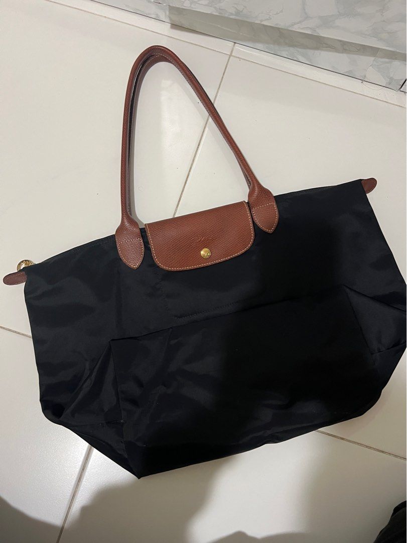 Le Pliage Original L Tote bag Black - Recycled canvas (L1899089001