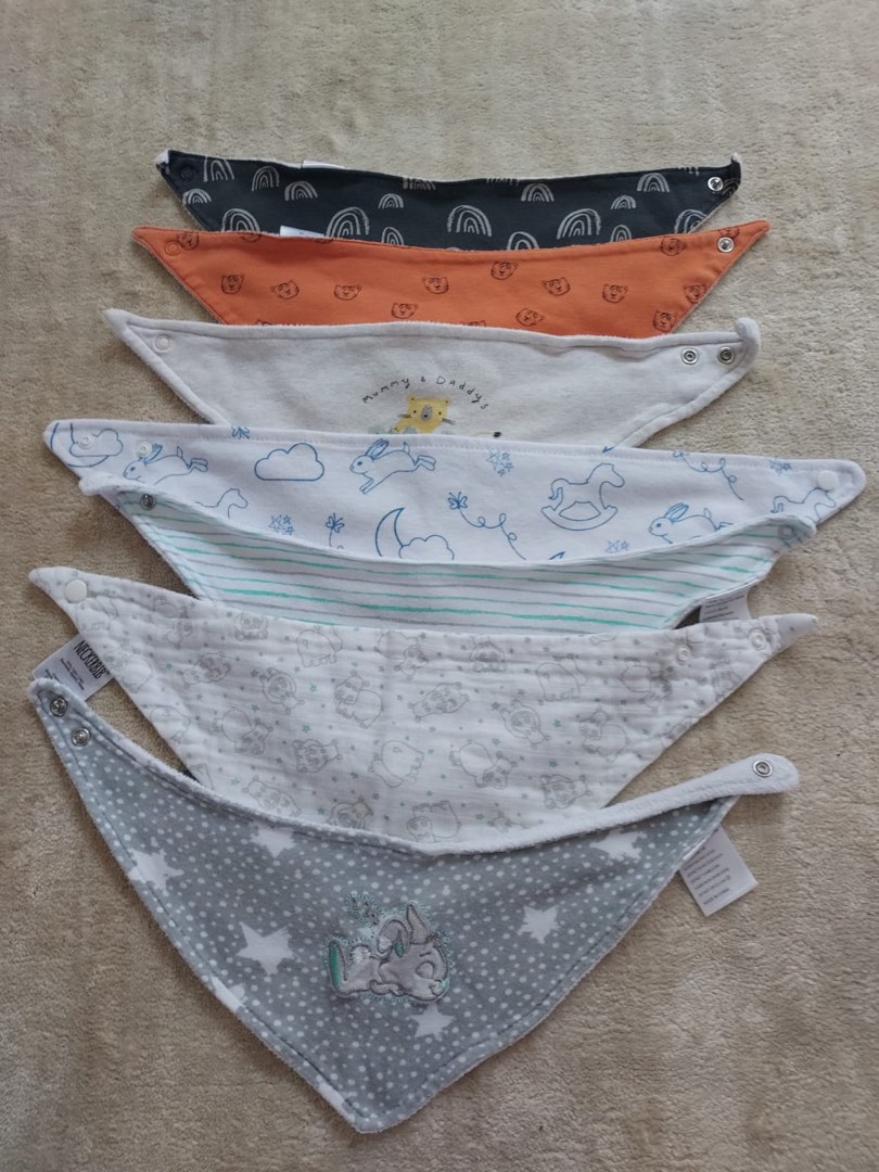 Baby drool bibs with snaps, Babies & Kids, Babies & Kids Fashion on