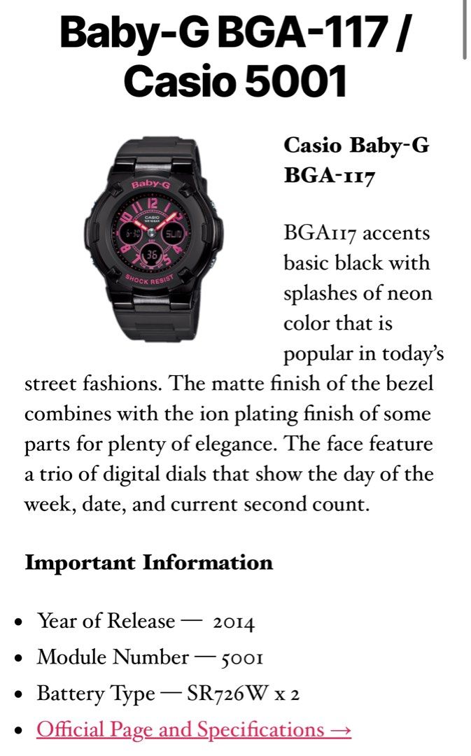 Casio baby g discount 5001