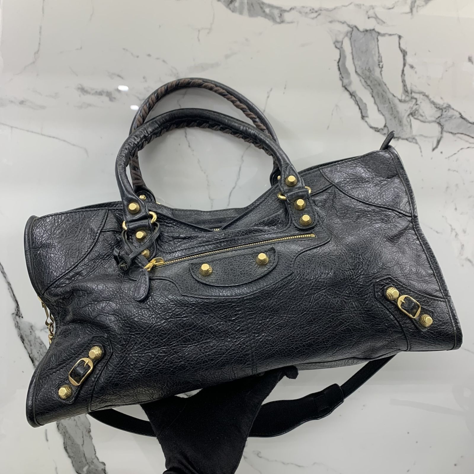 BALENCIAGA 282009 BLACK GIANT PART TIME 2WAY SHOULDER BAG BALENCIAGA 282009 BLACK GIANT PART TIME 2WAY SHOULDER BAG