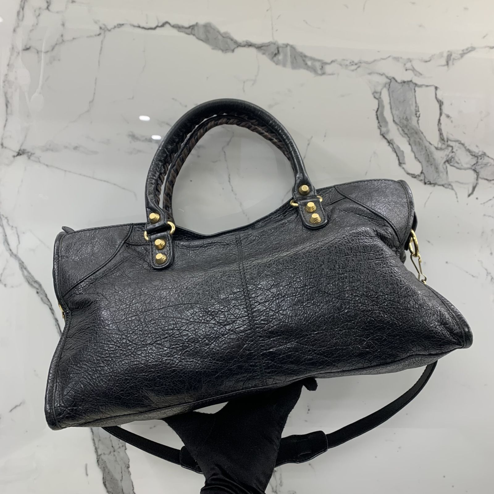 BALENCIAGA 282009 BLACK GIANT PART TIME 2WAY SHOULDER BAG