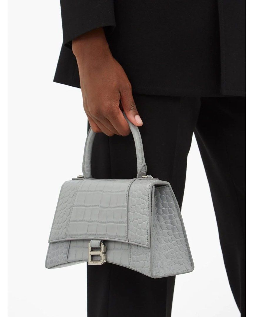 balenciaga hourglass bag grey