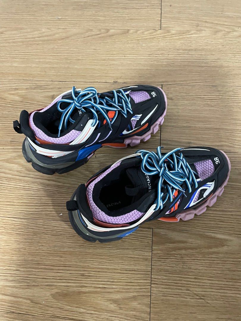 Balenciaga track black orange pink top