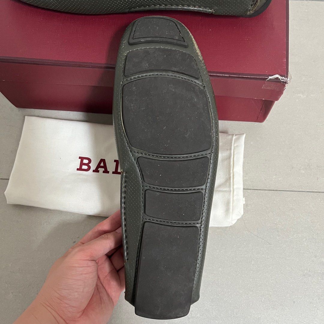 Bally army green leather loafers Men s Fashion Footwear Dress