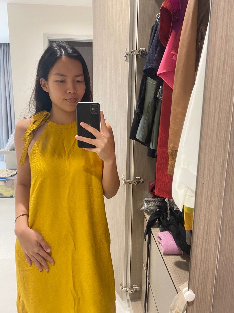 Banana Republic Mustard Yellow Dress