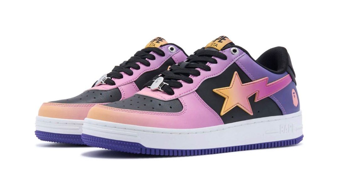 Purple bape store shoes