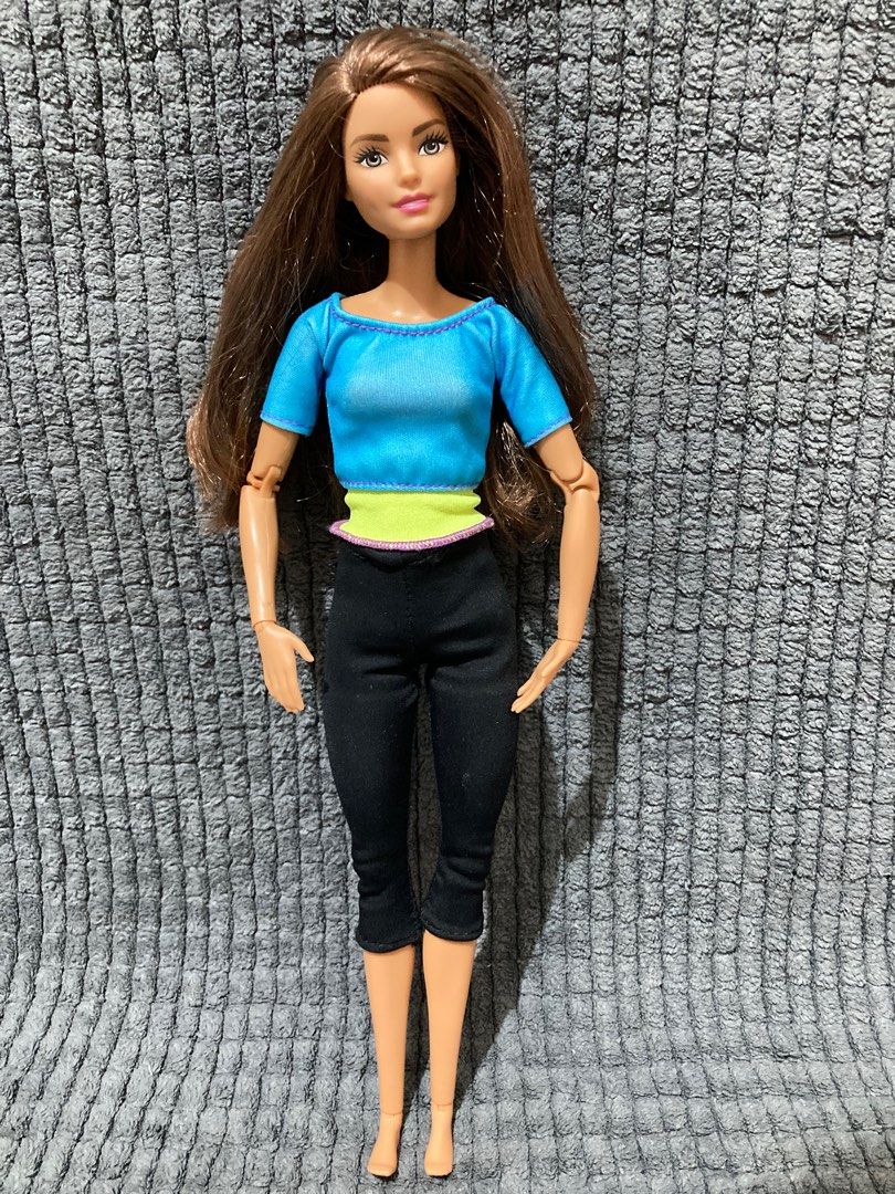 Barbie Made to Move Posable Doll in Blue Color-Blocked Top and