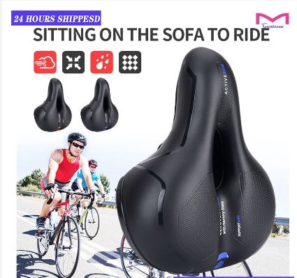Bicycle Seat Shock Resistant Big Butt Soft Saddle Mountain Bike Seat Shock Absorber Breathable Bike Seat STR2195 Sports Equipment Bicycles Parts Parts Accessories on Carousell